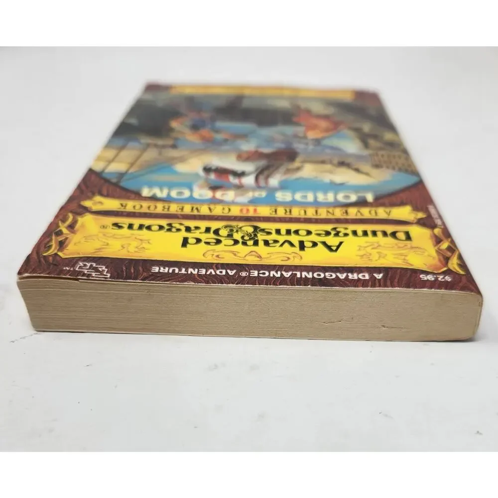 Lords of Doom AD&D TSR Dragonlance Adventure Gamebook #10 - 1st ed W Stat Card